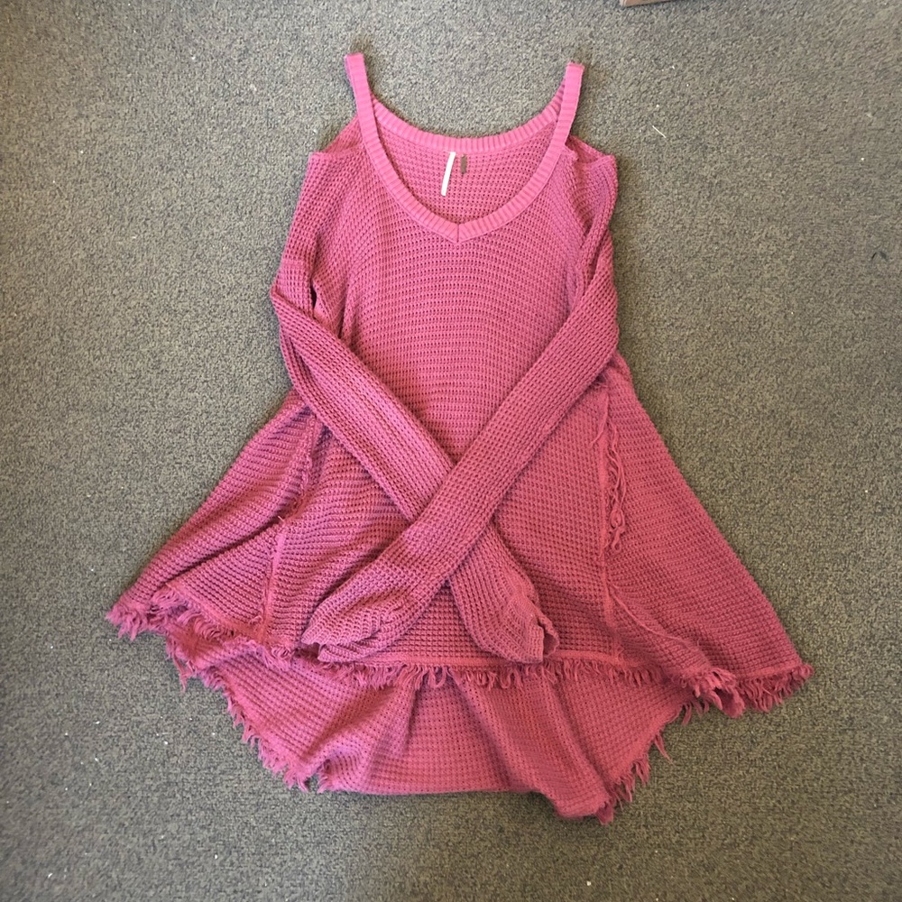 Free People Red Sweater - Picture 1 of 2